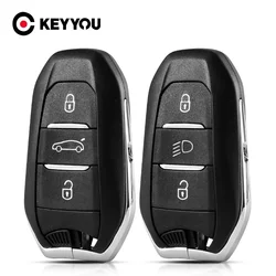 Keyewe 3 przyciski dla Peugeot 308 408 508 2008 3008 4008 5008 dla Citroen C3 C4 karta inteligentna obudowa kluczyka samochodowego wymiana obudowy