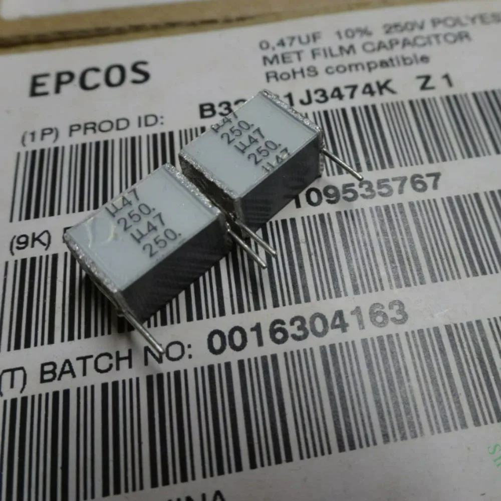 

10pcs/lot EPCOS 0.47uf/250v 470nf u47 474 Brand New 10mm Layered Capacitor B32561J3474K