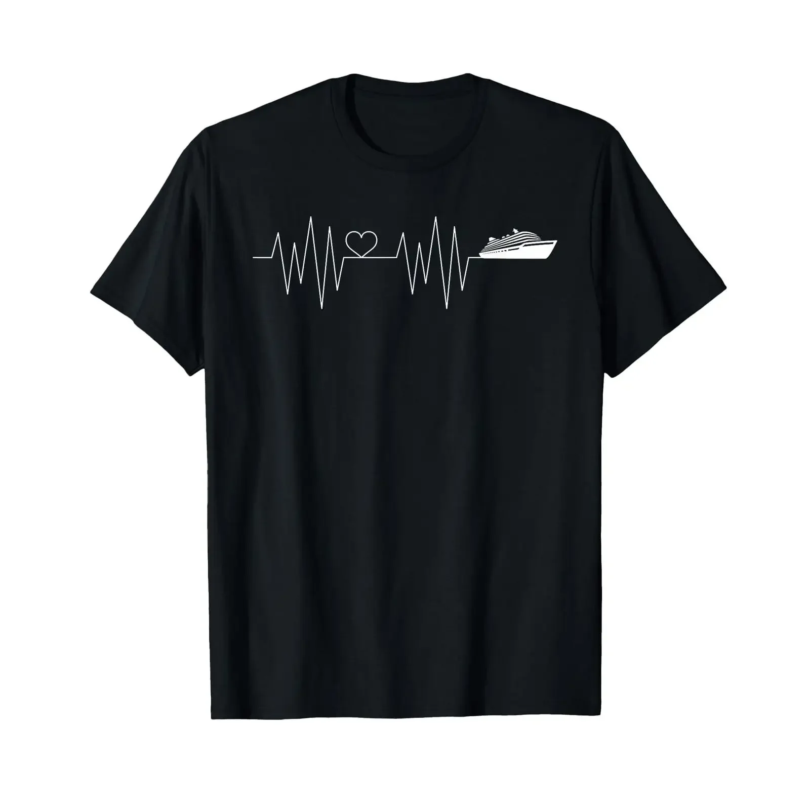 Heartbeat Heart Rate Line Cruise T Shirt vintage Washed homme Soft Comfortable Stretched streetwear designer clothes Breathable