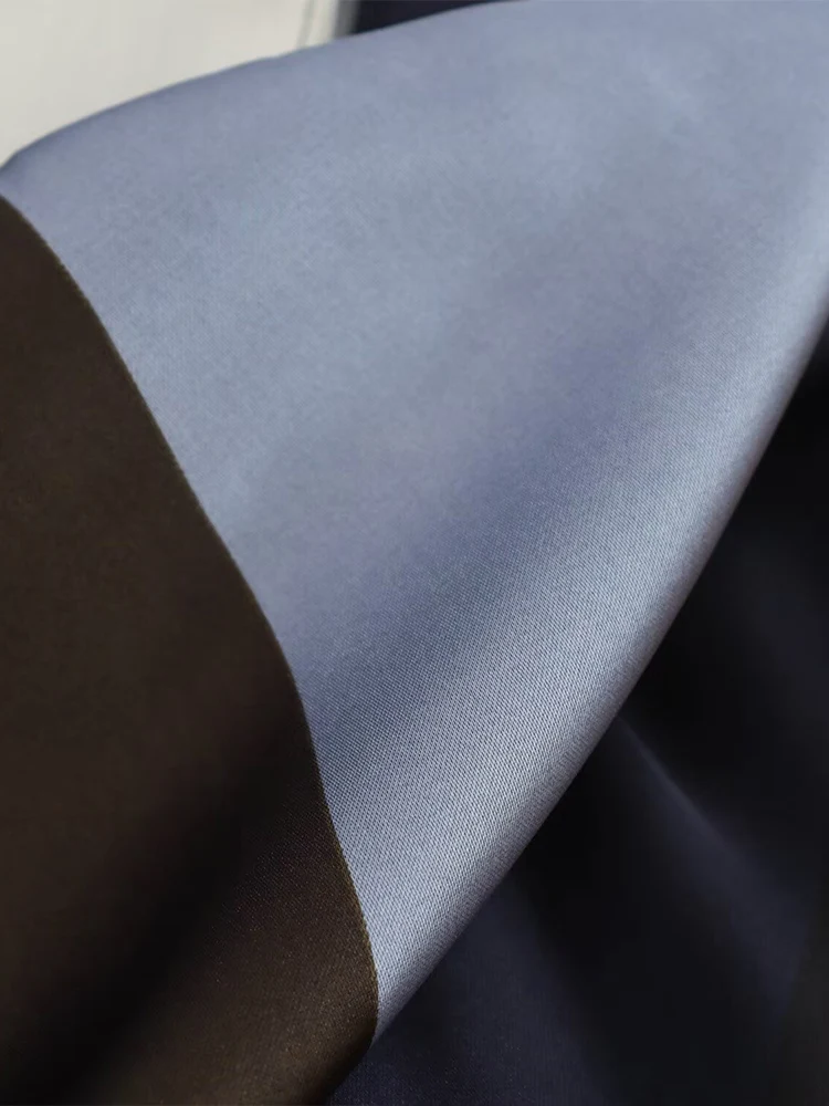 Europejski i amerykański styl, nowa moda, damska retro talia, satynowa tekstura, drukowana sukienka midi, długa spódnica