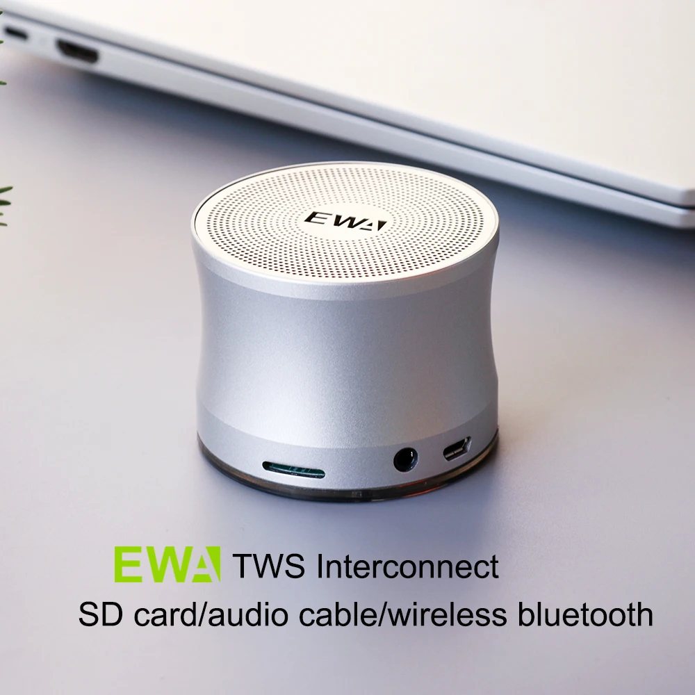 

EWA A109 TWS Bluetooth Speaker Metal Portable Music Speakers With AUX-IN, Micro SD, Microphone, Hands-Free For Home Sound Box