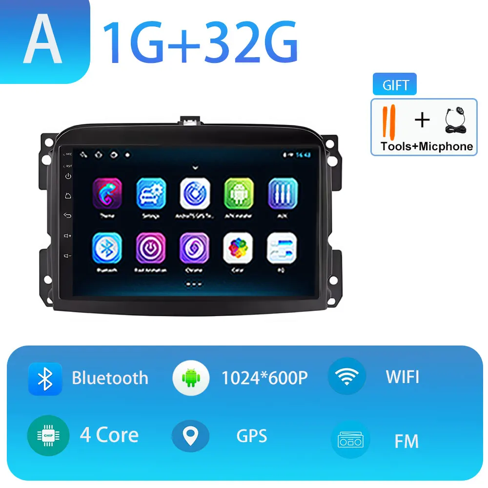 Android 15 voor Fiat 500L 2012-2018 Draadloze Carplay Stereo Scherm Autoradio GPS Navigatie Multimedia Speler 4G WIFI Head Unit