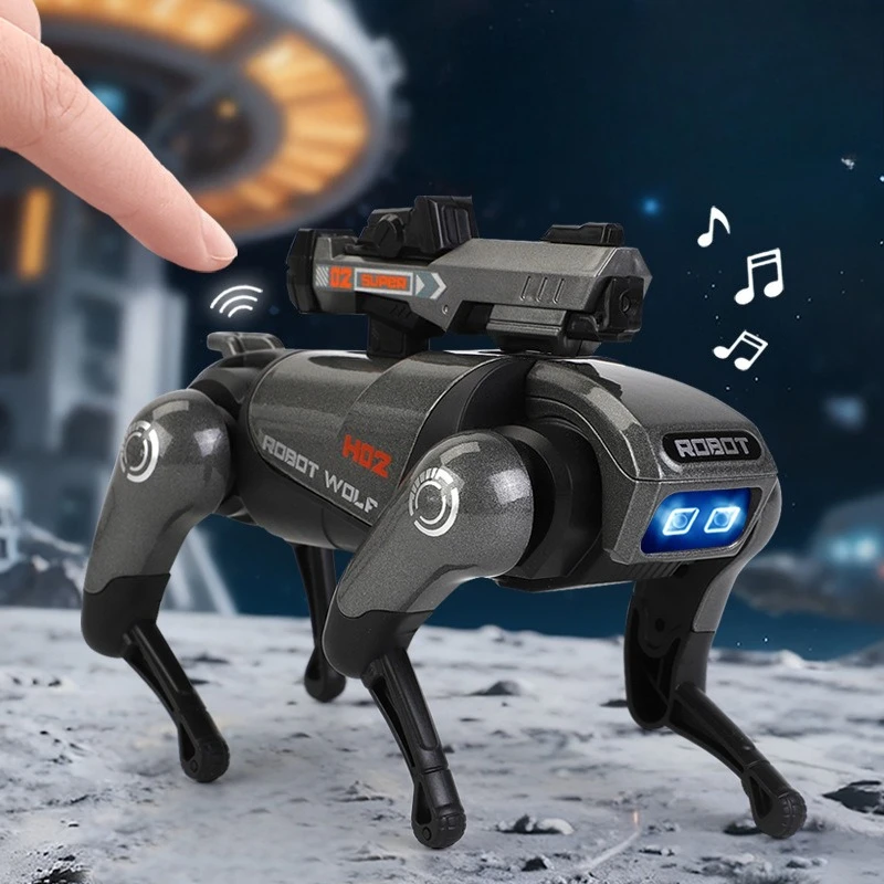 Simulation Walking Robot Wolf Toy Alloy Electric Boys' Toy with Lights and Sound Effects Children Birthday Gift Educational Toy
