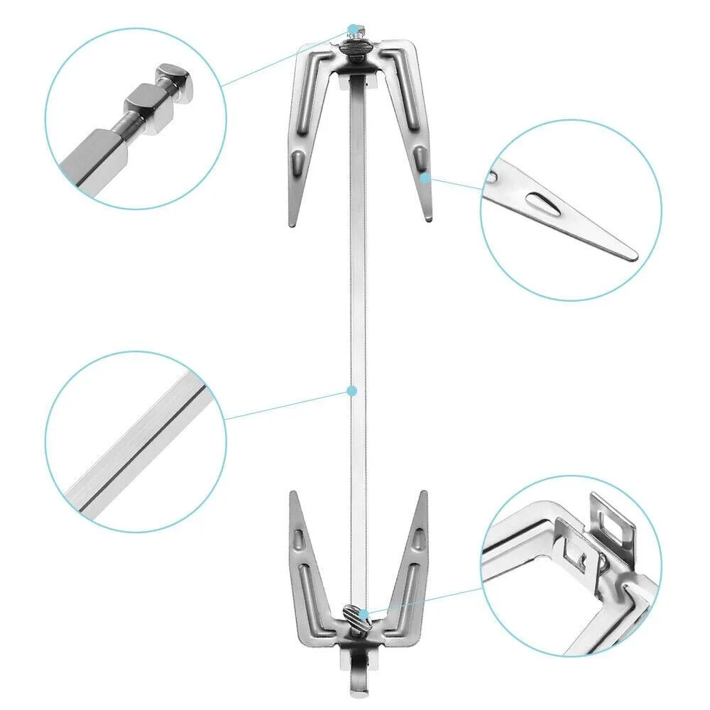 Chicken Roasting Rack Barbecue Rotisserie Spit Oven Air Fryer Fork Rotating