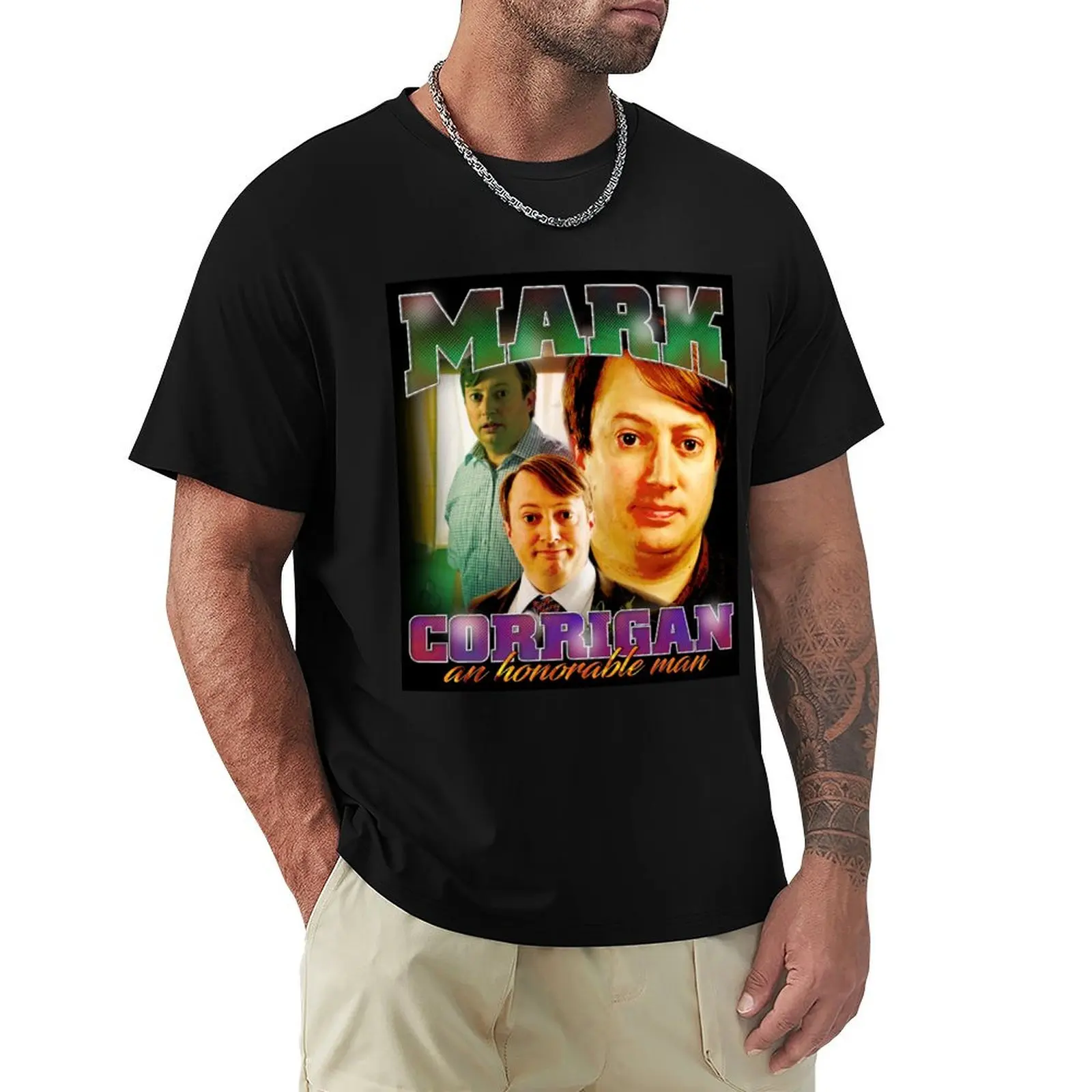 Mark Corrigan 90s Rap T Shirt T-Shirt Plus Size Basic Cotton T-Shirt