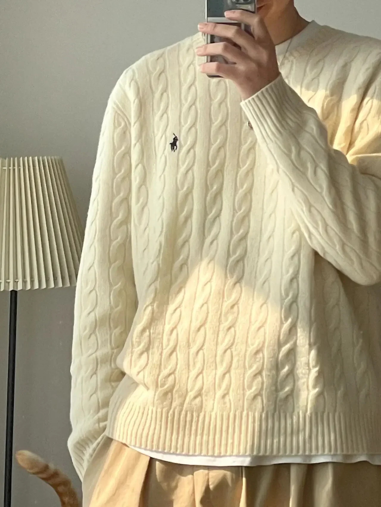 العلامة التجارية الفاخرة الرجال النساء الشتاء سترة الكشمير المعنقة الكلاسيكية طاقم الرقبة متماسكة رالف لورين البلوز