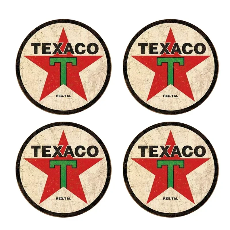 Personality  Texaco Sticker Vintage Cave Gas Oil Garage Wall Tools Car Scratch Decoration Waterproof Sticker, 13cm