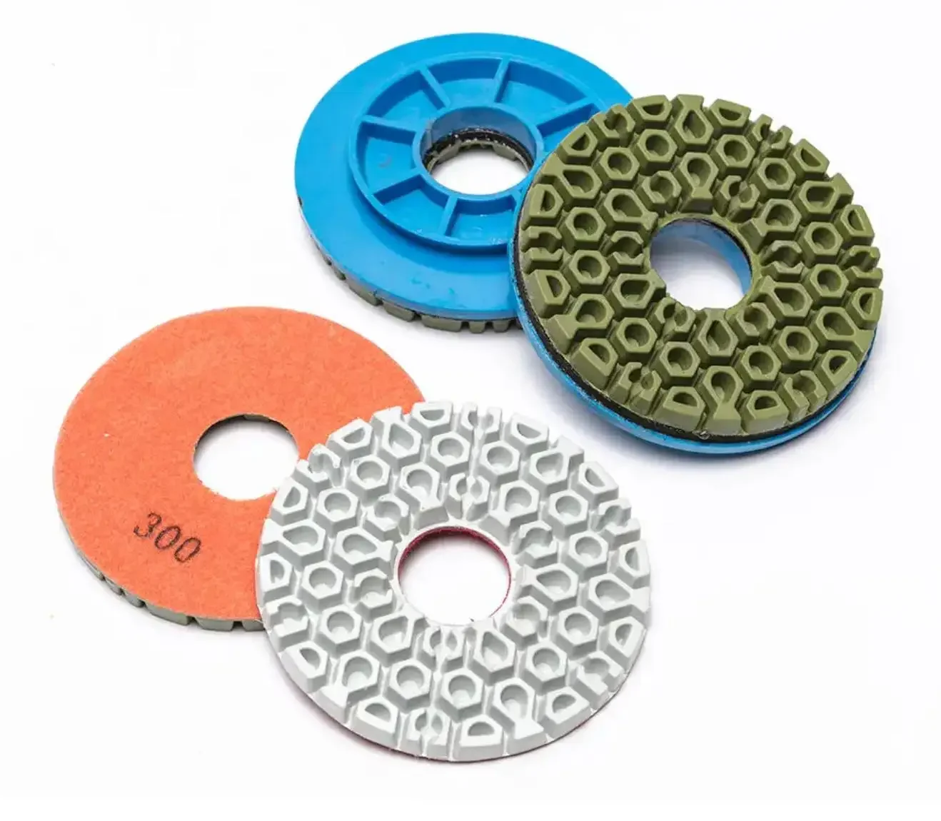 10 PCS/Set 5Inch Edge Floor Diamond Polish Wheel Diamond Polishing Pad Grinding Disc For Granite Marble Stone Wet Use