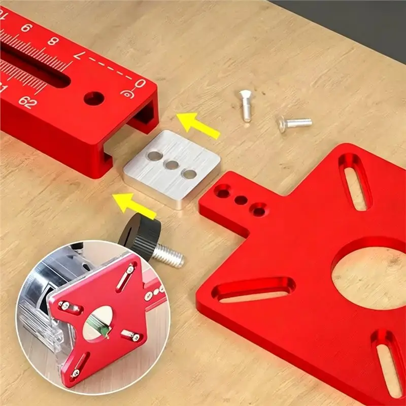 abah-ラジアスルーター円形切断ジグ-ルーター溝加工ブラケットキット-精密木工用
