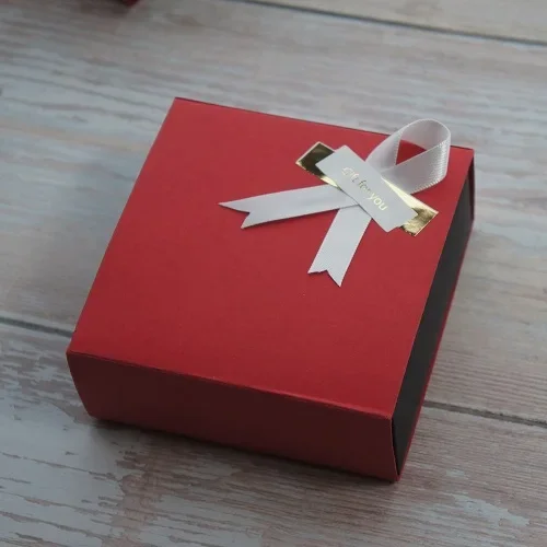 9*9*3.5CM pure red blue color 10 set Chocolate Paper Box as valentine\'s day Christmas Birthday Party wedding Gifts Packing use