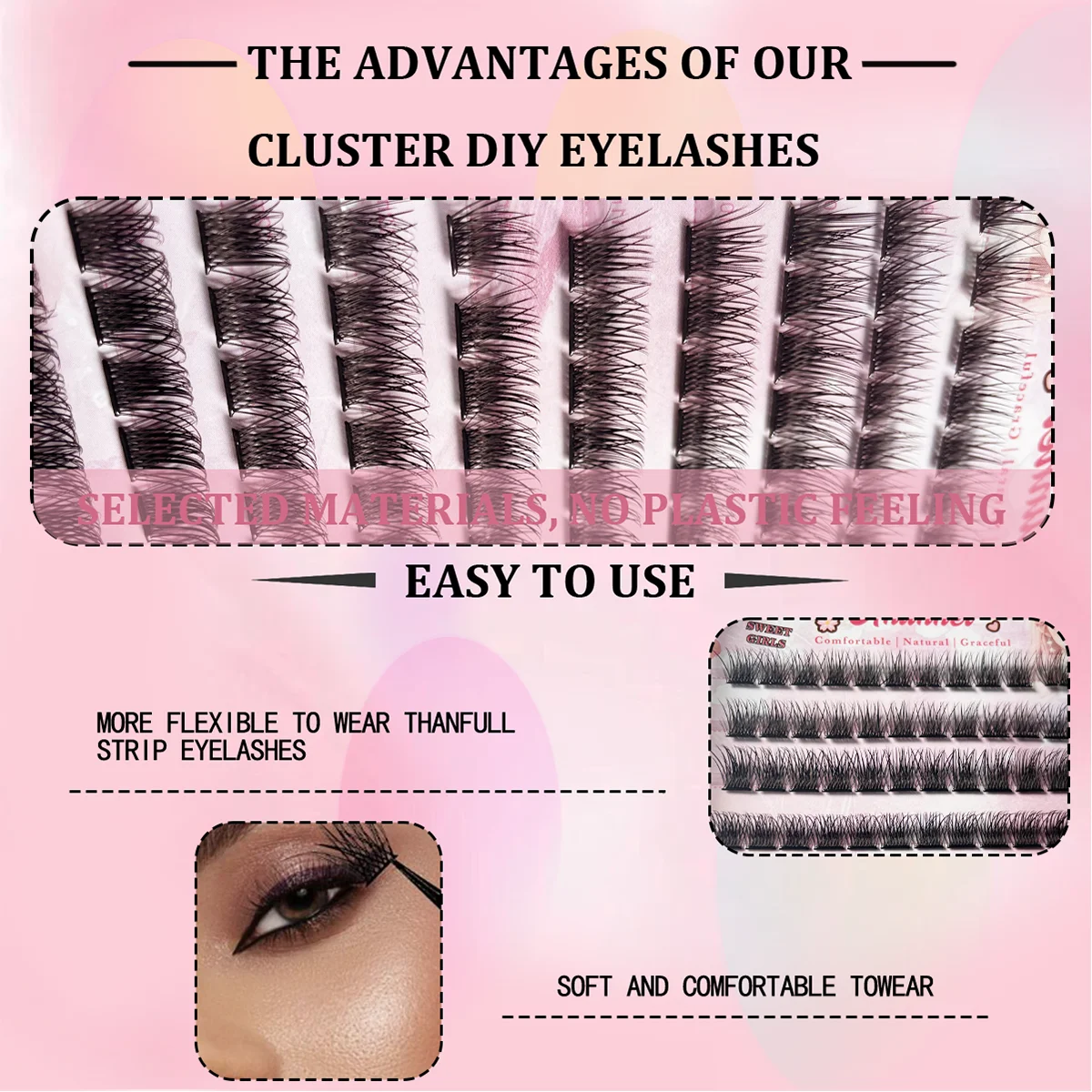 10 صفوف من الرموش الصناعية الط - مراجعة Eyelash Extension No 9 وسعره