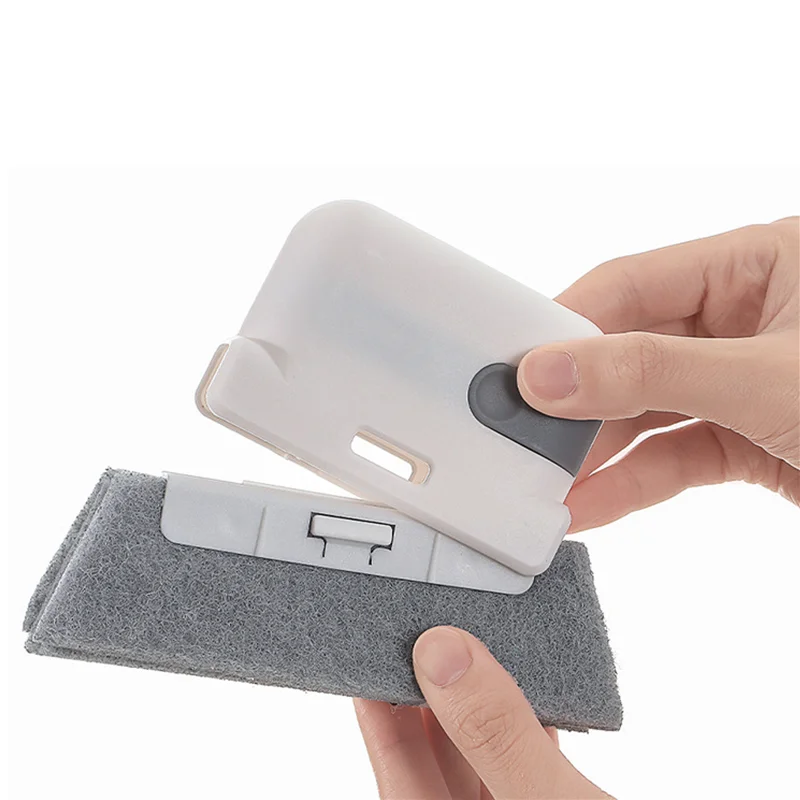 Strumento per la pulizia delle scanalature 2 in 1 panno per la pulizia delle scanalature delle finestre creativo spazzola per la pulizia delle finestre spazzola per la pulizia delle scanalature delle finestre