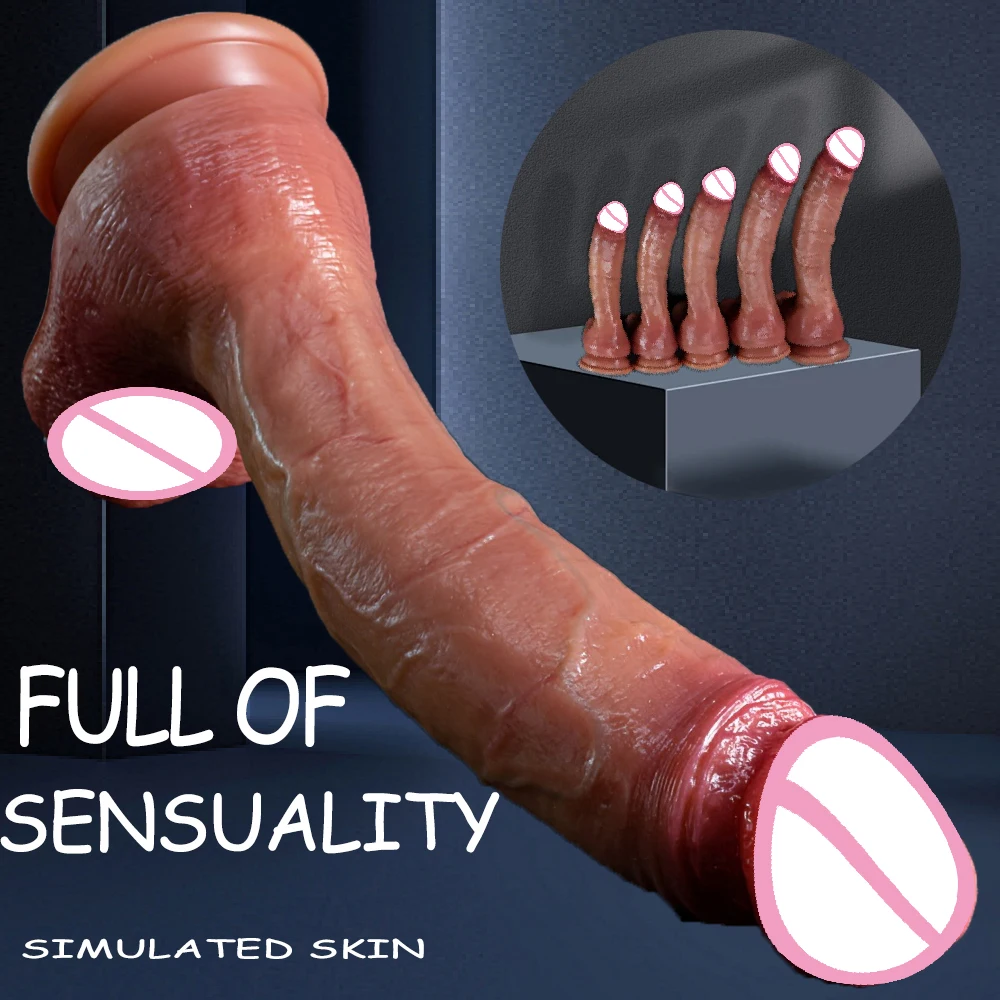 ﻿ Super Big Soft Dildos for couple penetration anal sex toys Realistic oversized Penis sexy masturbation gadgets Adult Sex Toys