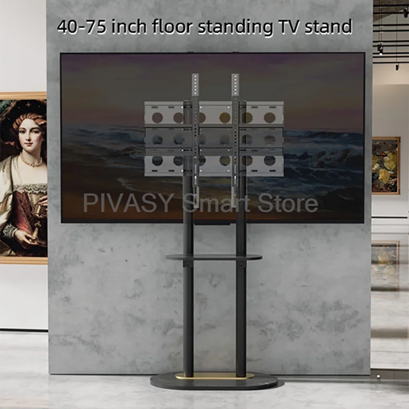 

Height-Adjustable Tv Stand Household 40-75 Inch Smart Android TV Floor Holder Removable TV Cradle MAX VESA 600x400MM Load 40KG