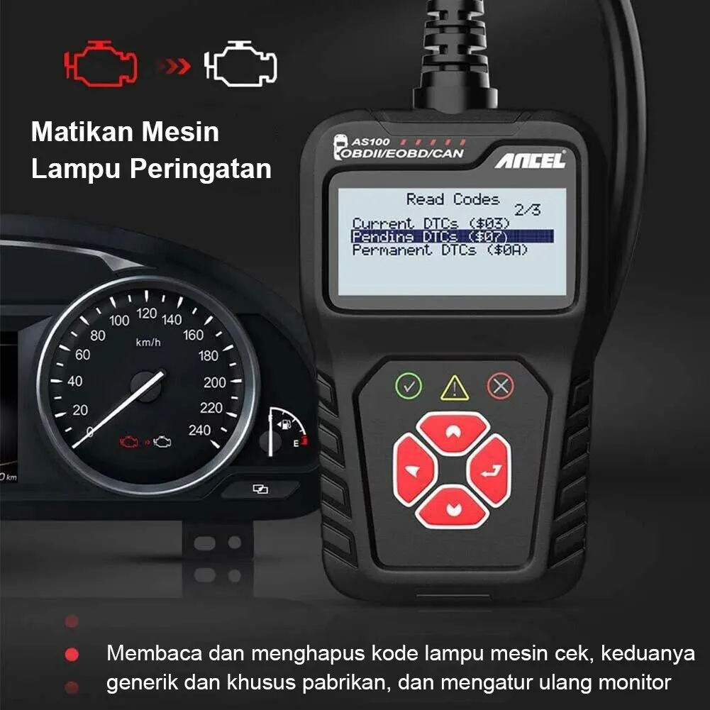 ANCEL AS100 OBD2 Scanner Multilingual Car Code Reader Automotive Universal Check Engine Car Diagnostic Scan Tool PK ELM327