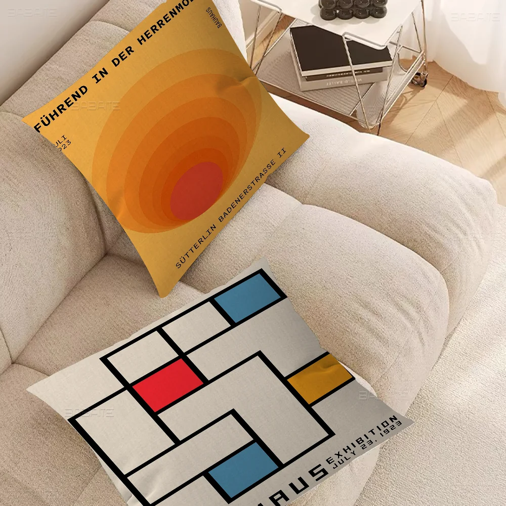 

Abstract Bauhaus Exhibition Personalized Pillow Cover Kids Bedroom Wild Party Decor Pillowcase Kid Birthday Shower Gift