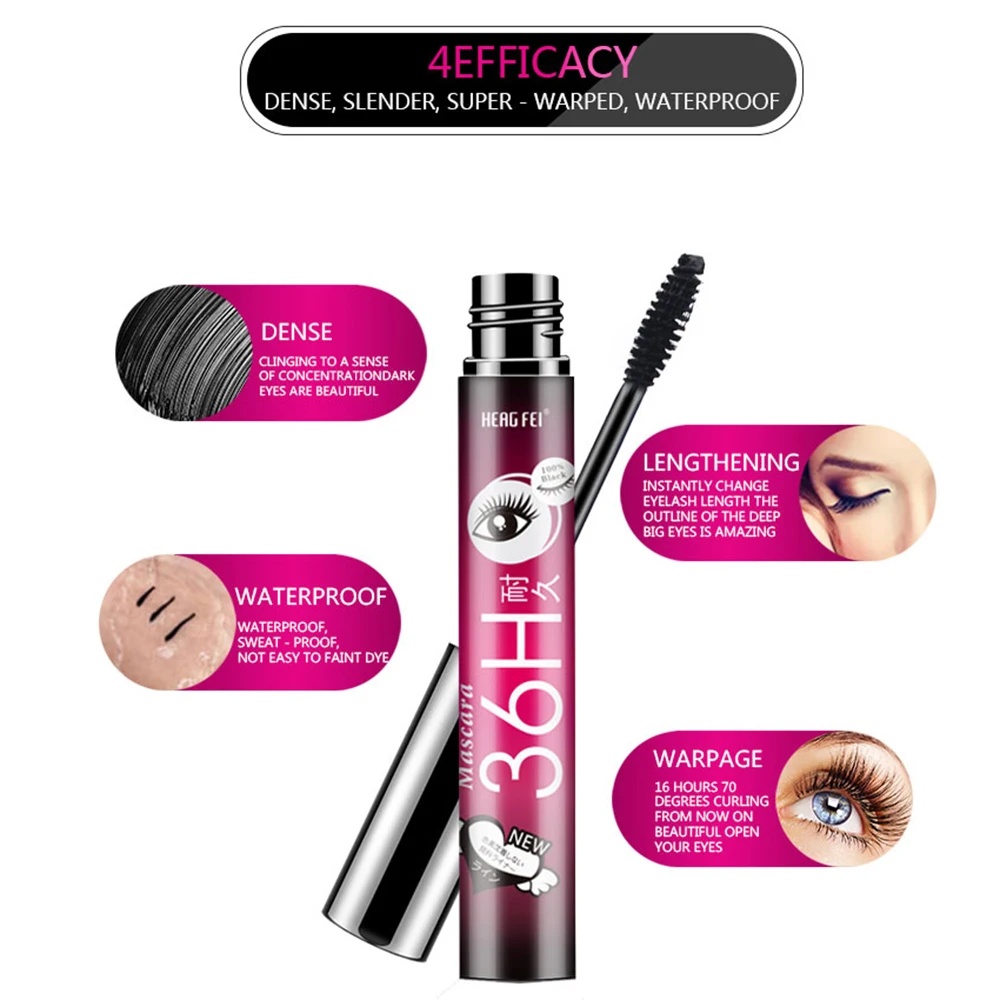 Langdurige Smudge-Proof Mascara Wimpers Extensie Waterdichte Wimpers Make-Up Volume Snel Krullen Dik Oog Cosmetisch