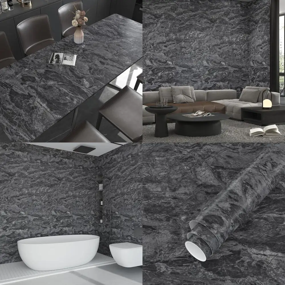 

Сверхширокая серая мраморная самоклеящаяся пленка – водонепроницаемая, съемная матовая виниловая пленка для столешниц и декора