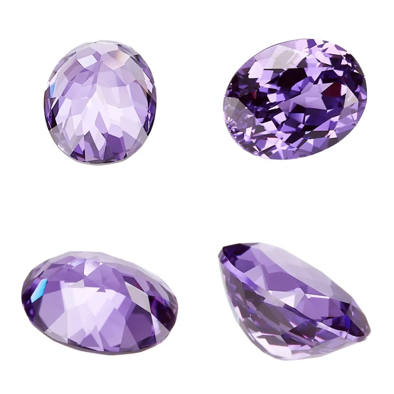 

Certified Lab Grown Gemstone with AGL Certificate Purple Oval Cut Loose Stone for Engagement Ring Pendant Fine Jewelry