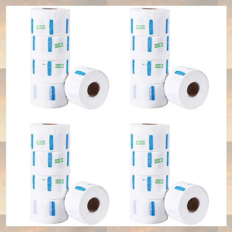 

T83C-4X 5 Neck Hair Cutting Collar Ruffles Strip Roll Paper Hygiene Salon Barber Dispose