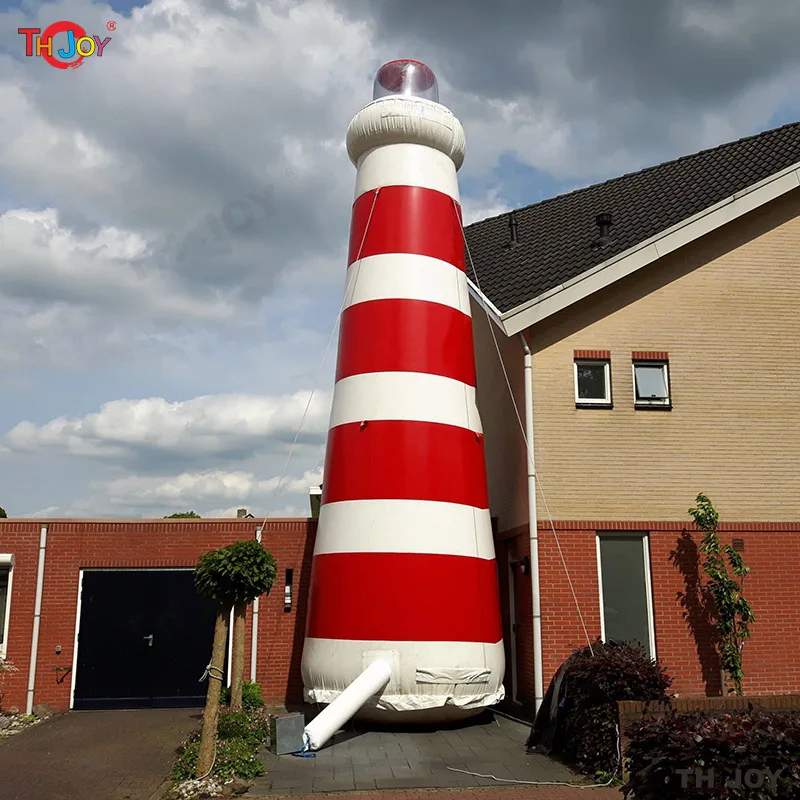 

6m 8m 10m Giant Inflatable Pharos Lighthouse Inflatable Tower Model For Advertising