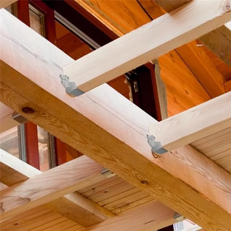 AEE6-10Pcs Strong Tie Brackets LU24 2X4 Joist Hanger Galvanizing Face Mount Joist Hangers For Wood Hurricane Ties Rafter Ties