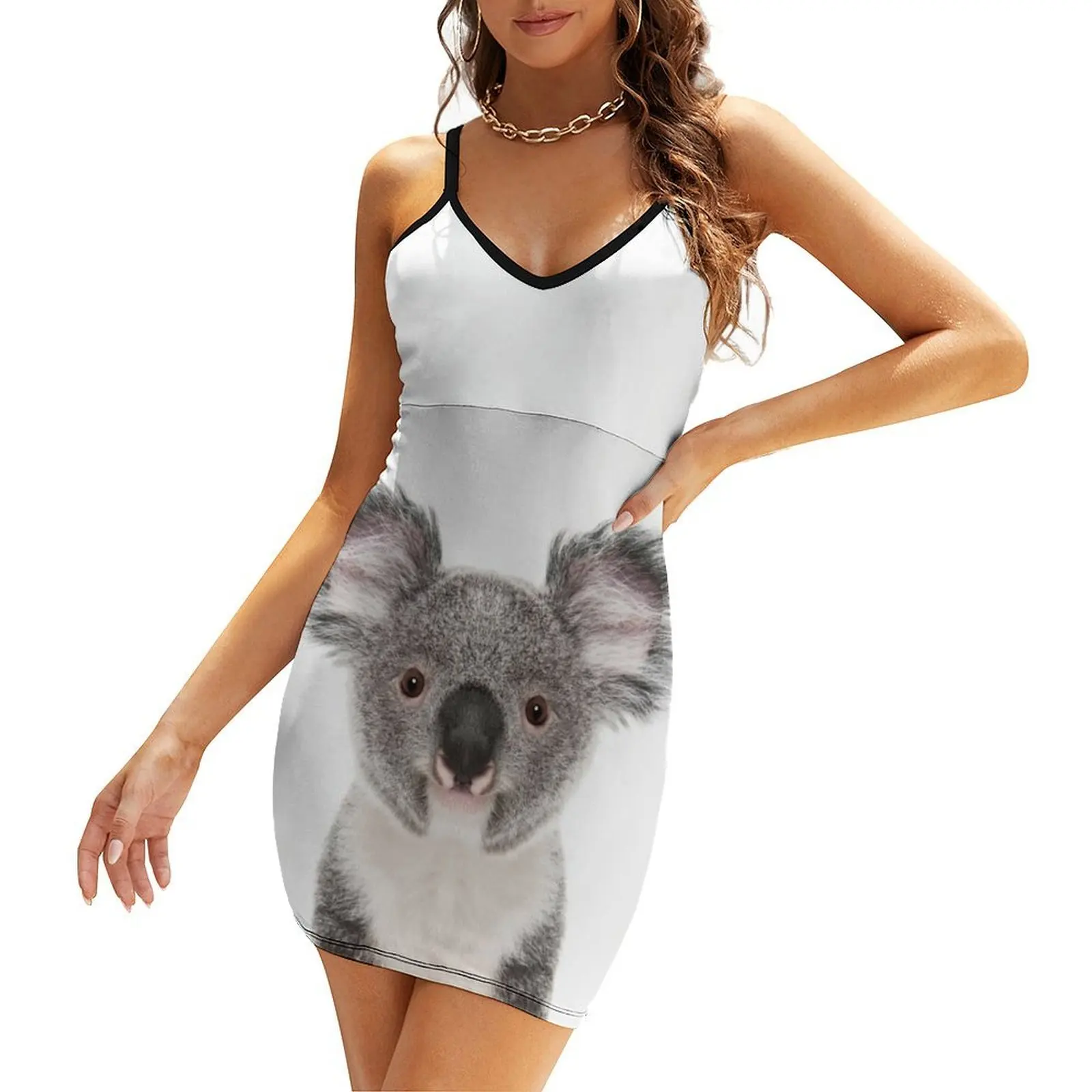 

Koala Bear Portrait Sling Dress sexy short dresses daring chic and elegant evening dress dresses with long sleeves