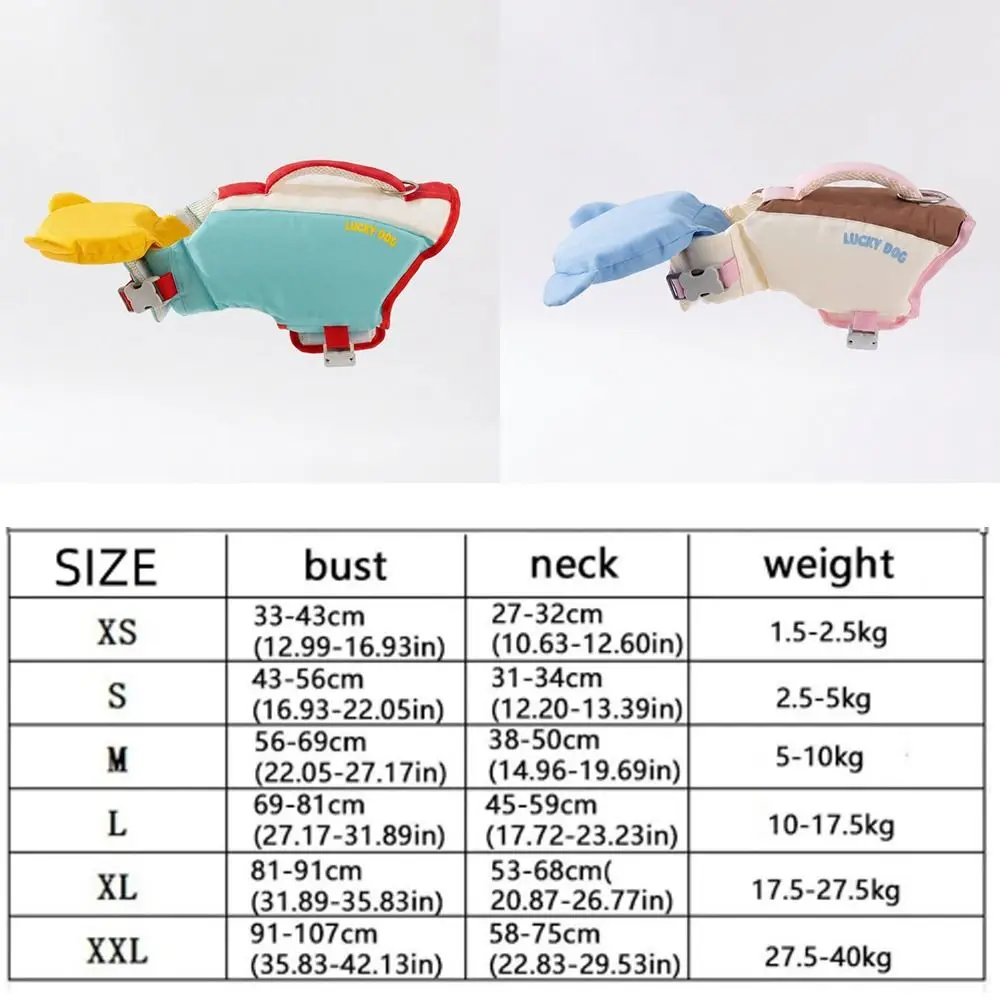 Strong Buoyancy Dog Life Jacket Waterproof Breathable Pet Life Vest Adjustable Thick Sponge Pad Dog Life Preserver Swimming view 6