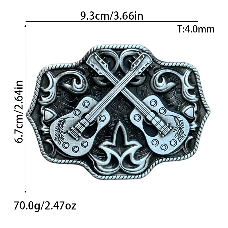 Zinc alloy rock band guitar belt buckle Western cowboy American and European style