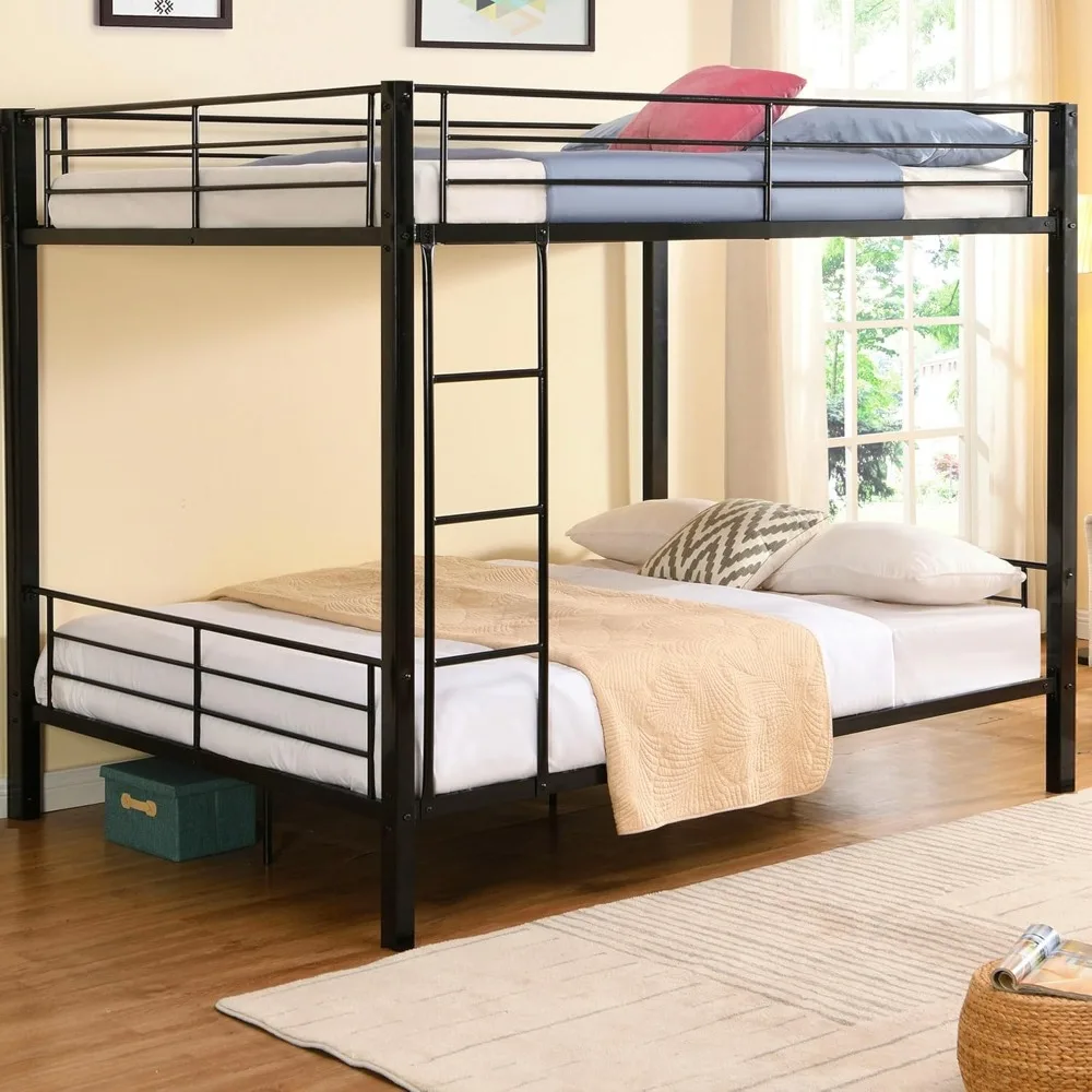 Queen Bunk Beds for Adults, Heavy Duty Metal Bunks Beds  for Adults and Kids, Easy Assemble Space Saving Queen Size Bunk Bed