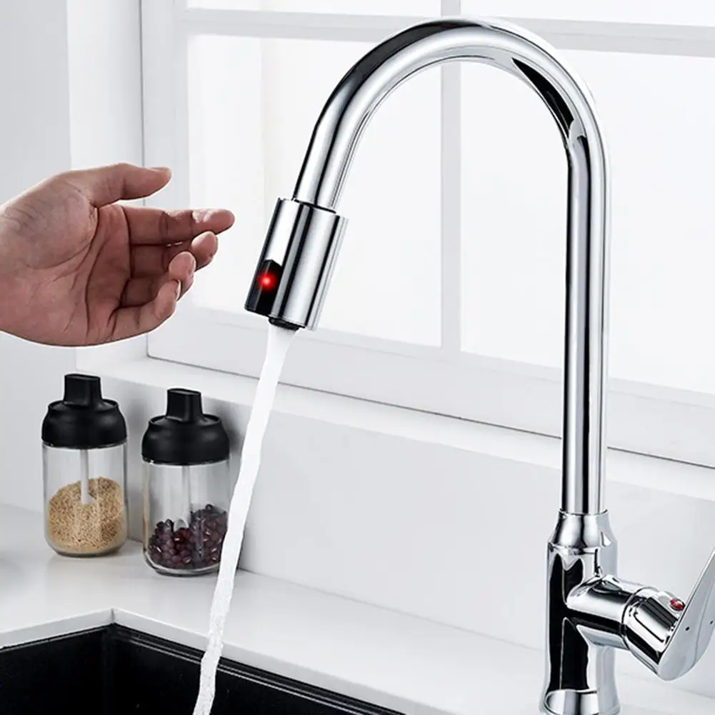 Non-Contact Sensor Faucet Kitchen Bathroom Device Intelligent Auto Sensor Tap Anti-Overflow Household Accessory