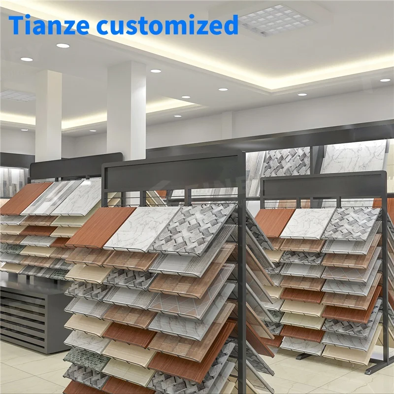 （customized）Customized Modern Tiles Shop Showroom Design Decoration One-Stop Service Factory Direct Selling Tile Display Racks