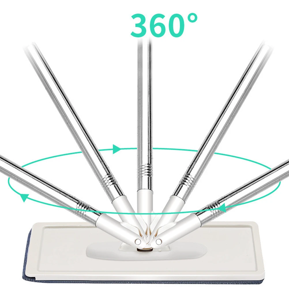 

Flat Mop Bucket Set Premium Fiber ABS Stainless Steel Non Wash Dust Push Cleaning Tools House Accessories Wall Window Corner