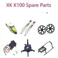 WLtoys XK K100 RC Helicopter Spare Parts Motor Servo Blades Canopy Landing Gear Connect Buckle Bearing Main Board