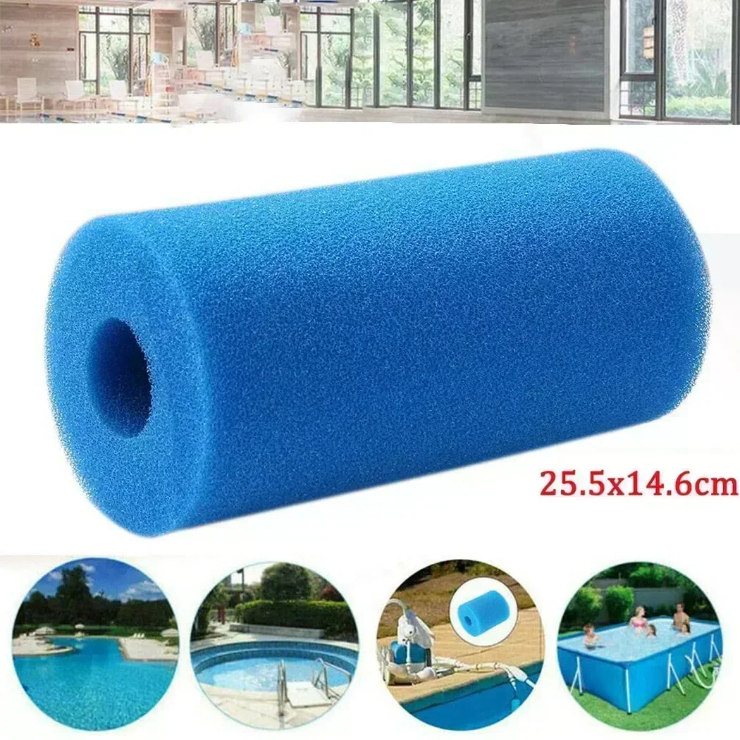 

14.5x25.4cm Swimming Pool Filter Reusable Washable Swimming Pool Filter Foam Cartridge Sponge Pool Cleaner For Intex Type B
