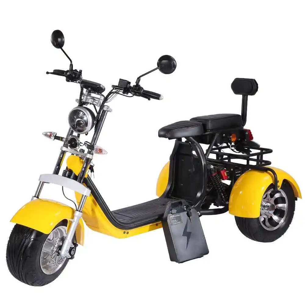 Long Range Off Road Citycoco 3 Wheels Tricycle Electric Scooter Electrique 2000W 3000W Three-wheel Scooter For Adults