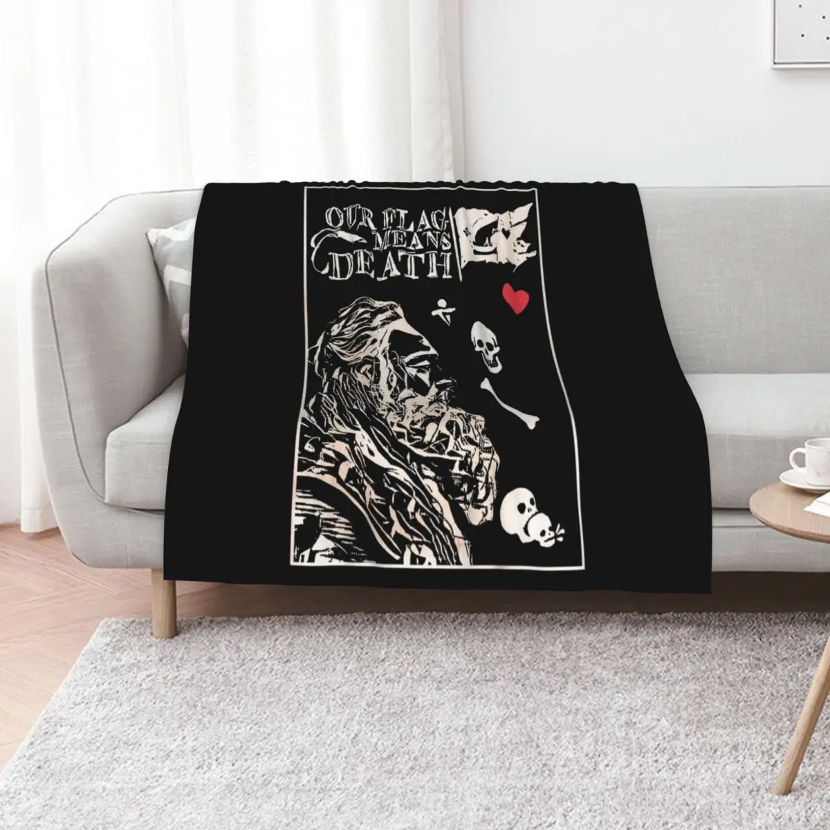 Our Flag Means Death, ofmd, stede bonnet, blackbeard, pirate Throw Blanket All Weather Soft Throw Blanket for Sofa