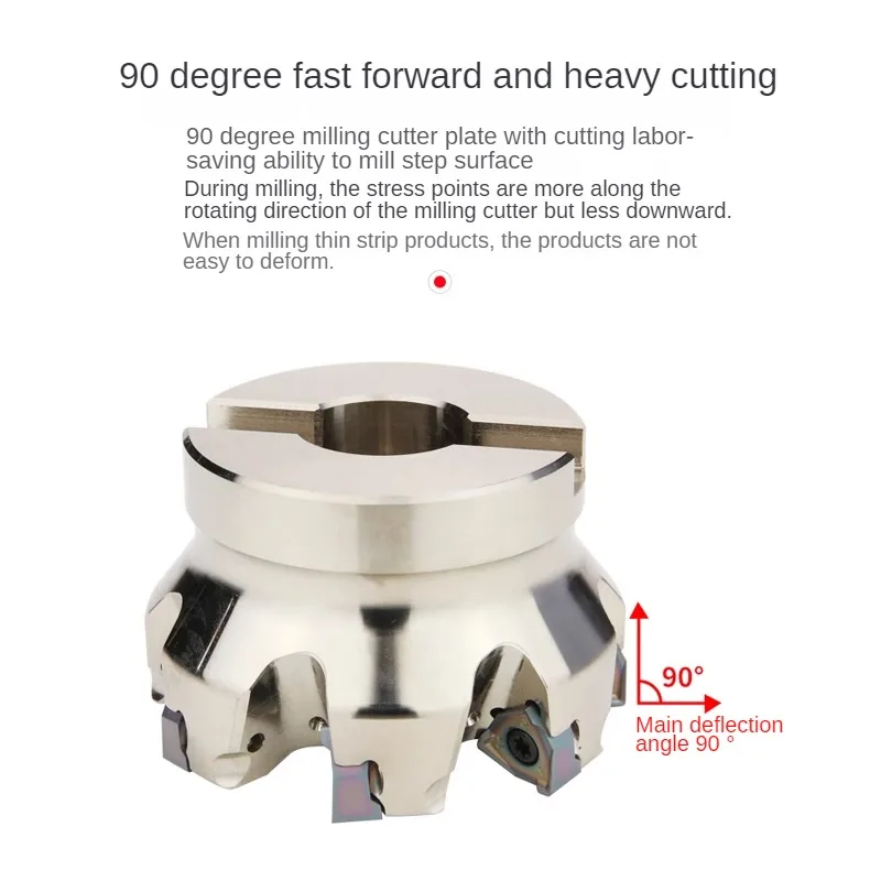 MEE190 90 degree fast feed milling cutter disc installation XNEX080608 double-sided six blade square shoulder flying cutter disc