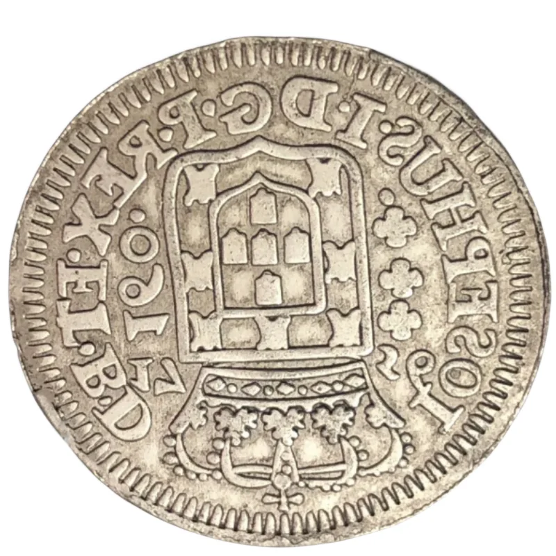 1756 Brazil 160 Reis Silver Plated Copy Coin(reversed mold date)