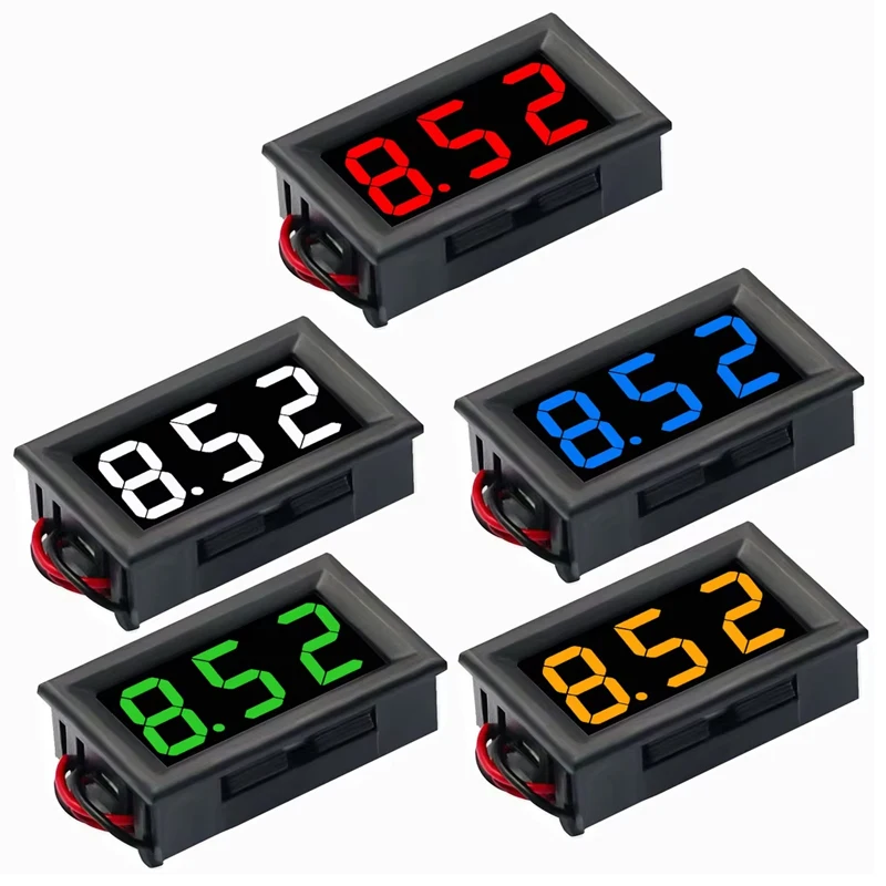 Digital Voltmeter DC 4.5V to 30V Digital Voltmeter Voltage Panel Meter Red For 6V 12V Electromobile Motorcycle Car