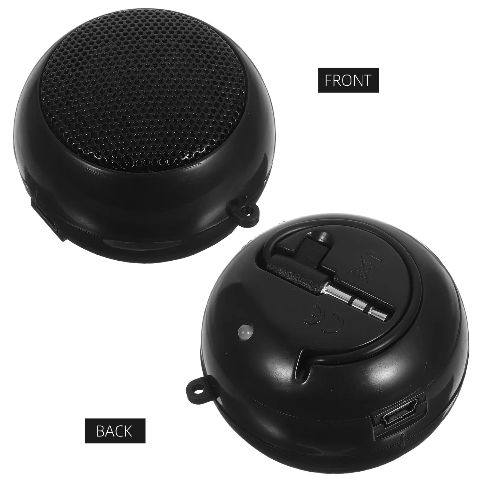 USB充電式ミニスピーカー3.5mm Aux入力ポータブルプラグインオーディオデバイス、ラップトップ、電話、タブレット、デスクトップ用外部サウンド