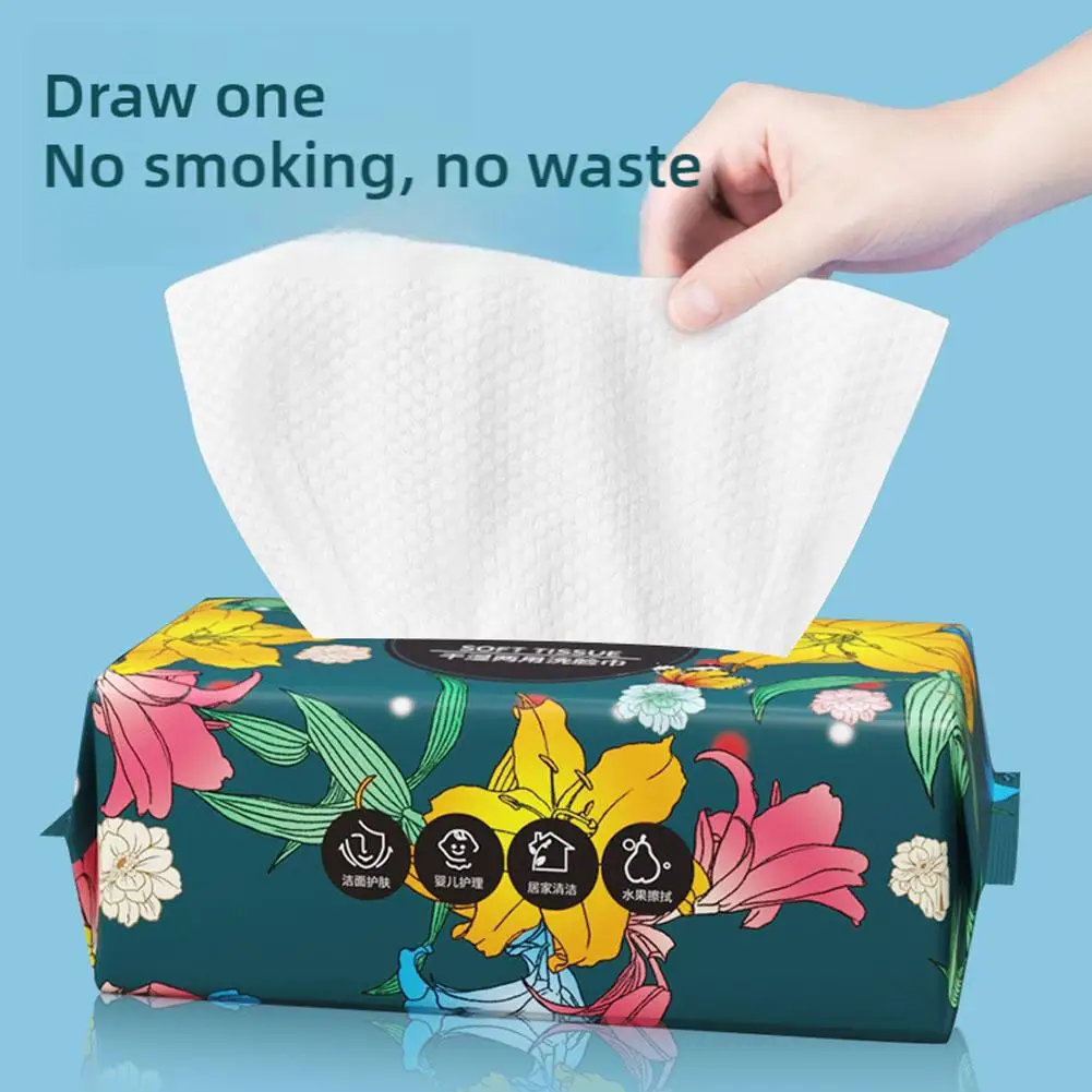 30pcs/bag Thickened Disposable Face Towel 100% Cotton Pearl Cotton Reusable Cleansing Dry Wet Makeup Remover Soft Fabric Travel