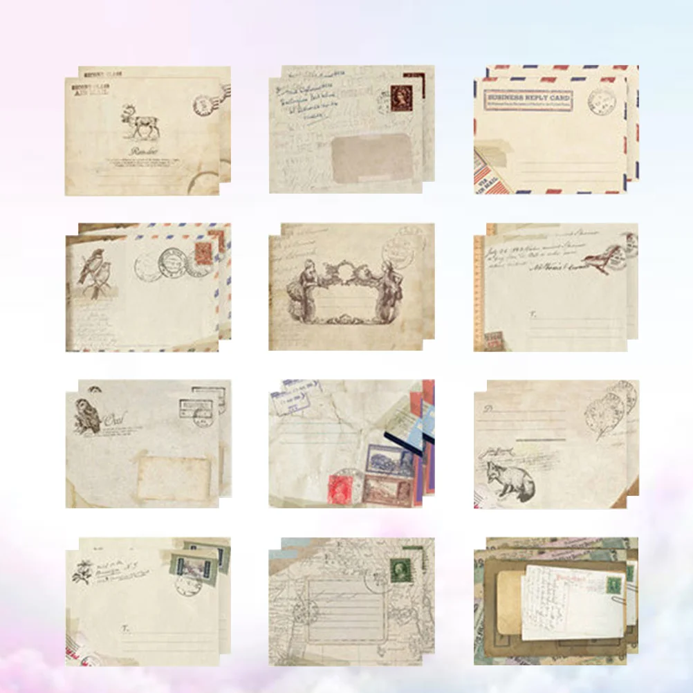 48 Pcs Lightweight Envelopes Storage Small Cute Mini Brochure Paper Practical Retro Scrapbooking