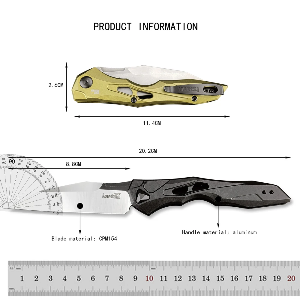 High Hardness Hinderer XM-18 Utility Pocket Folding Knife D2 Blade Aluminum Handle Outdoor Hunting Tactical Camping EDC Tool