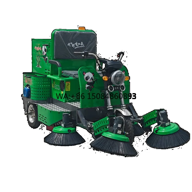 Shipping 3-Wheel Open-Top Sweeper | Mini Road Sweeper Leaf Collector Machinegardeninggiardinag