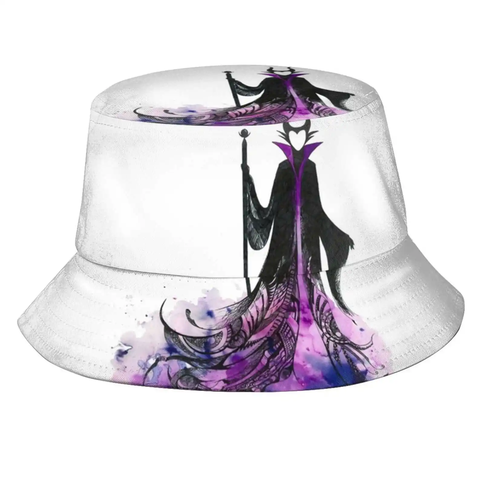 Unisex Summer Cap Sunscreen Hat Villains Sleeping Beauty Sleepingbeauty Angelina Jolie Colour Ink Fanart Animation