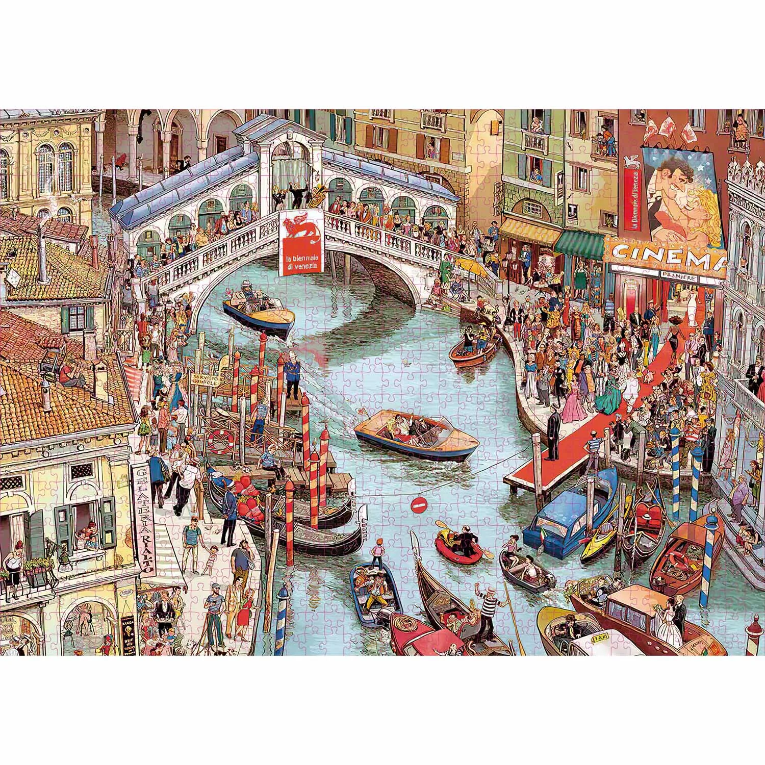 1000 Pieces Venice Painting Jigsaw Puzzle Home Decor Adults Puzzle Games Family Fun Floor Puzzles Educational Toys for Kids