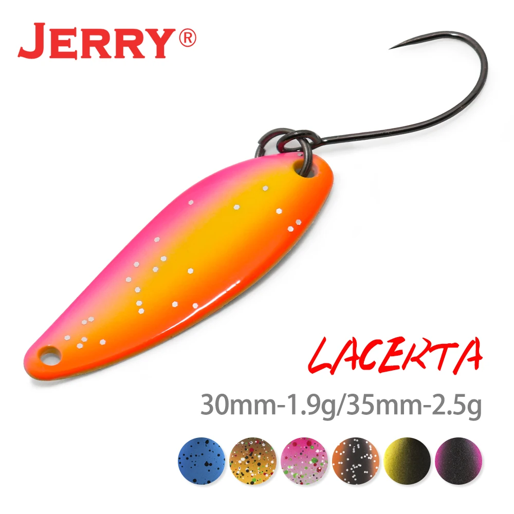 Jerry Lacerta Fishing spinning Spoon Lures 1.9g 2.5g Aera Trout Trolling Single Hooks Micro Hard lures