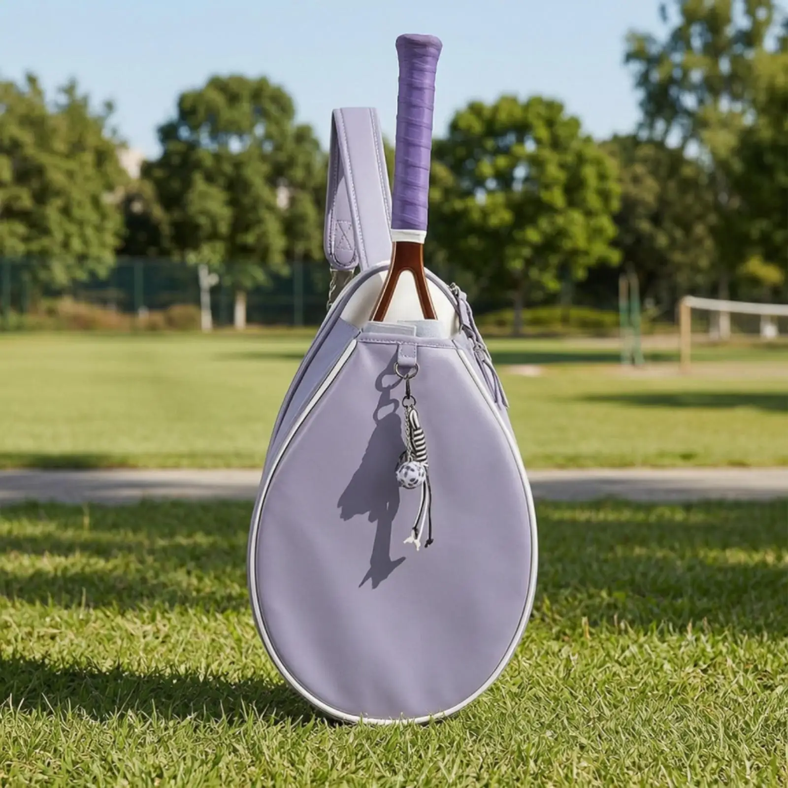 Compact Tennis Backpack with Racket Retaining Flap and Adjustable Strap for Court Gear and Accessories
