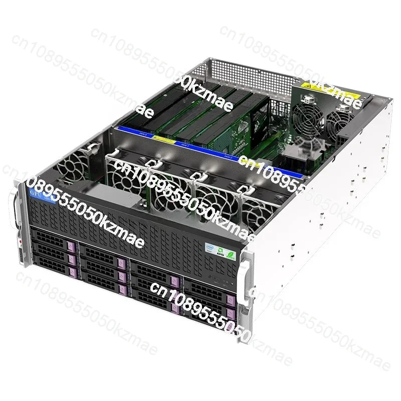 4U Server Chassis with Hot-Swappable Backplane, Compatible with Supermicro X11DPG-QT X12DPG-QT T3DGQ Motherboards